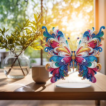 Handmade Beauty Butterfly Desktop Diamond Art Kits for Home Office Desktop Decor