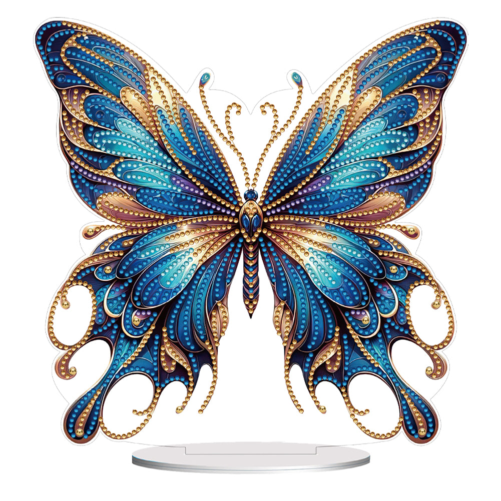 Handmade Beauty Butterfly Desktop Diamond Art Kits for Home Office Desktop Decor