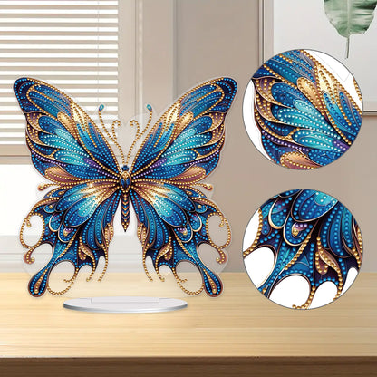 Handmade Beauty Butterfly Desktop Diamond Art Kits for Home Office Desktop Decor