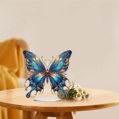 Handmade Beauty Butterfly Desktop Diamond Art Kits for Home Office Desktop Decor