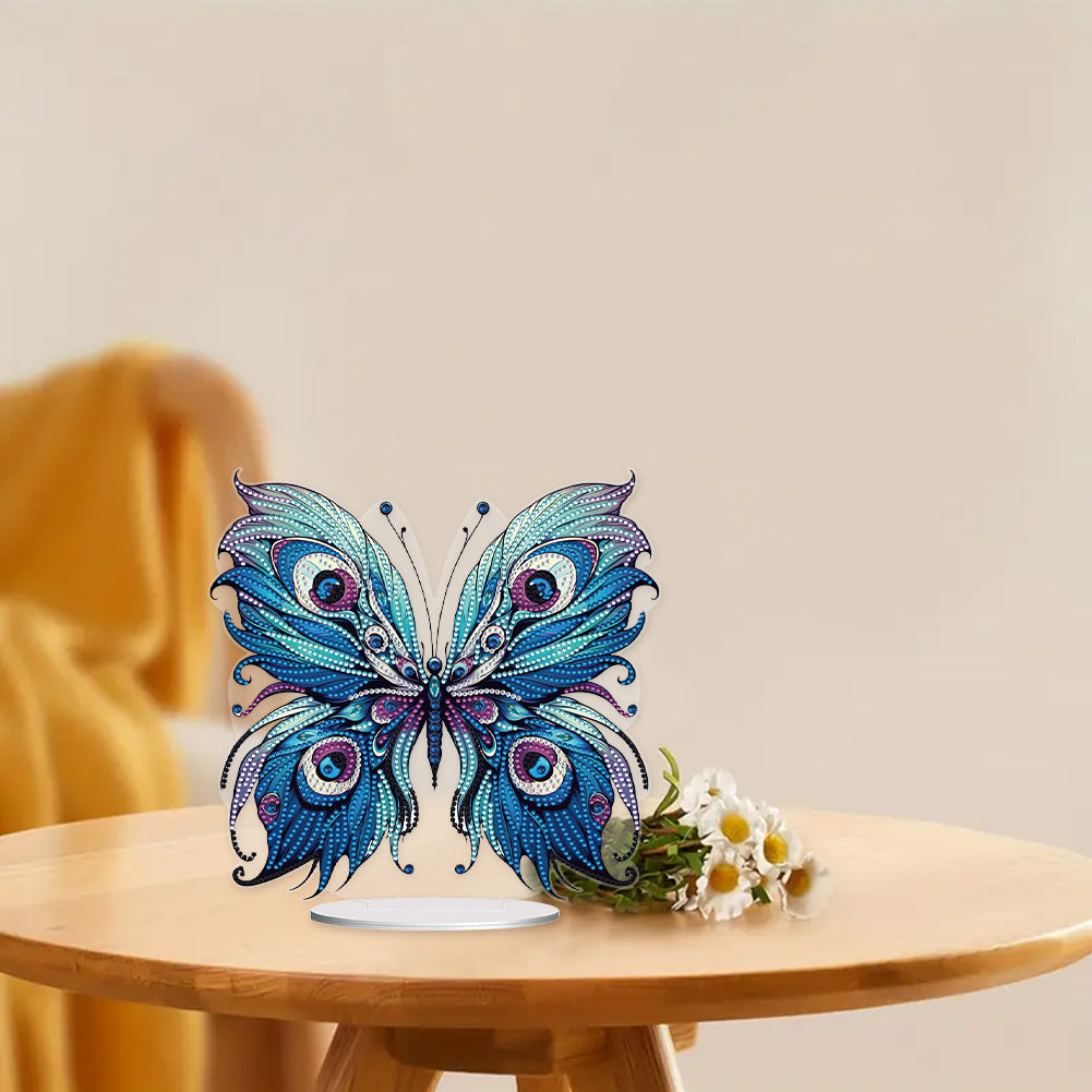 Handmade Beauty Butterfly Desktop Diamond Art Kits for Home Office Desktop Decor