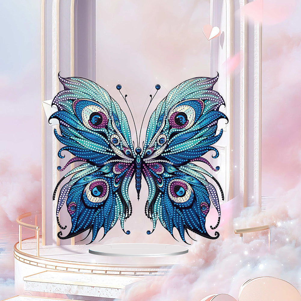 Handmade Beauty Butterfly Desktop Diamond Art Kits for Home Office Desktop Decor