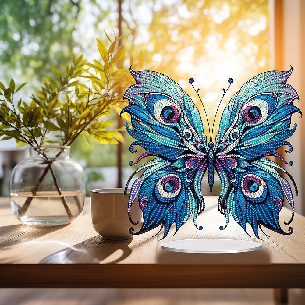 Handmade Beauty Butterfly Desktop Diamond Art Kits for Home Office Desktop Decor