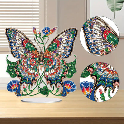 Handmade Beauty Butterfly Desktop Diamond Art Kits for Home Office Desktop Decor