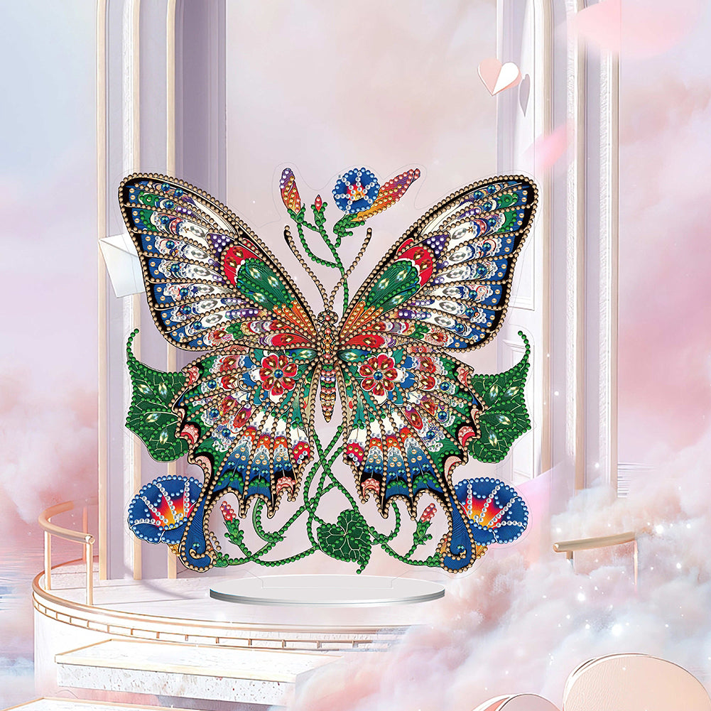 Handmade Beauty Butterfly Desktop Diamond Art Kits for Home Office Desktop Decor