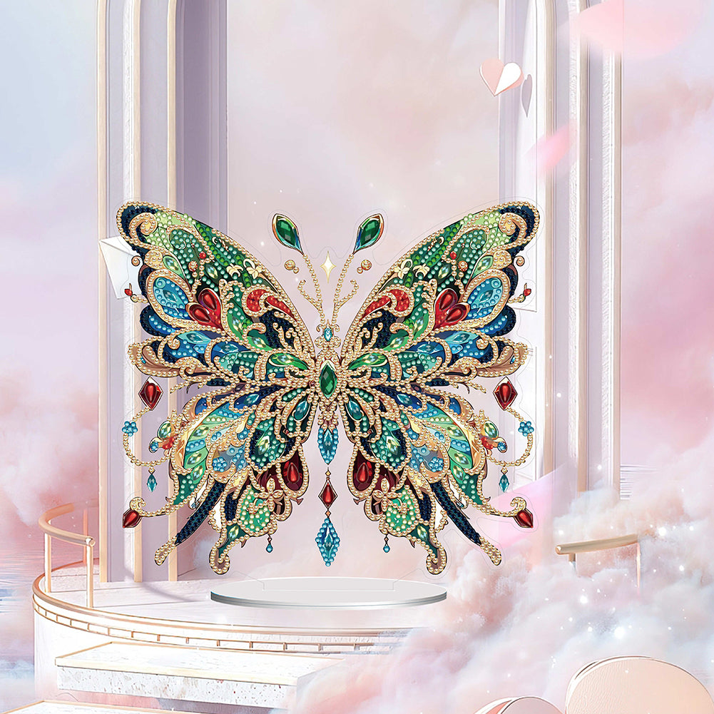 Handmade Beauty Butterfly Desktop Diamond Art Kits for Home Office Desktop Decor