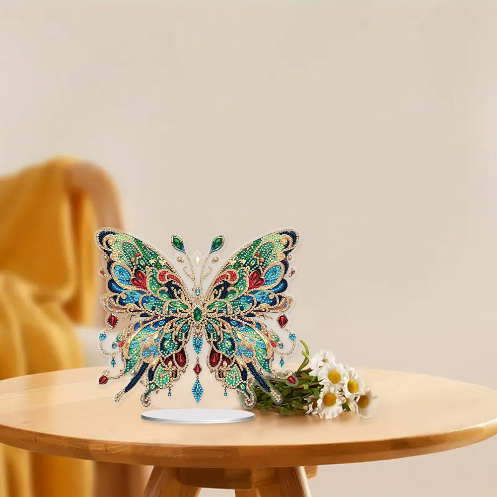 Handmade Beauty Butterfly Desktop Diamond Art Kits for Home Office Desktop Decor