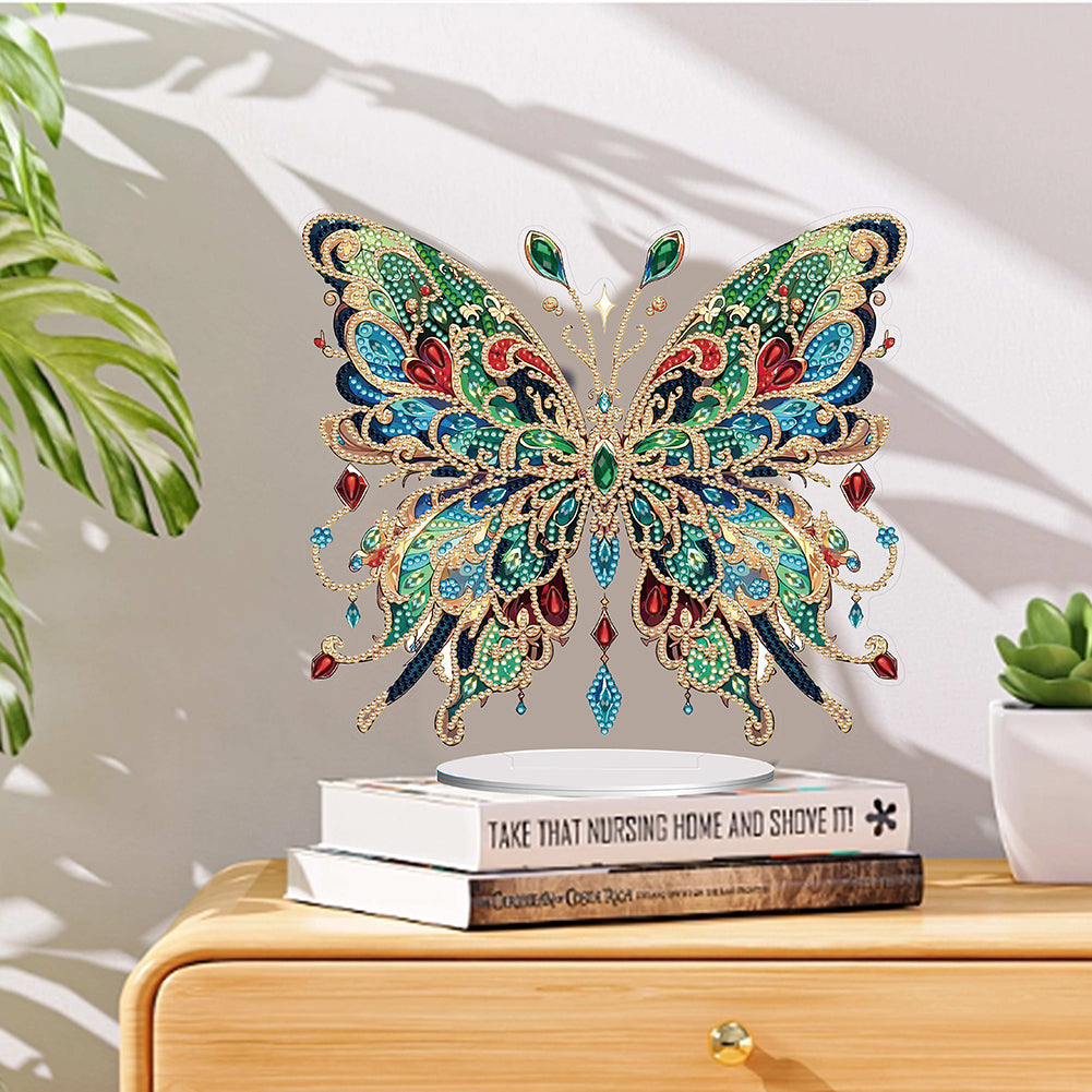 Handmade Beauty Butterfly Desktop Diamond Art Kits for Home Office Desktop Decor