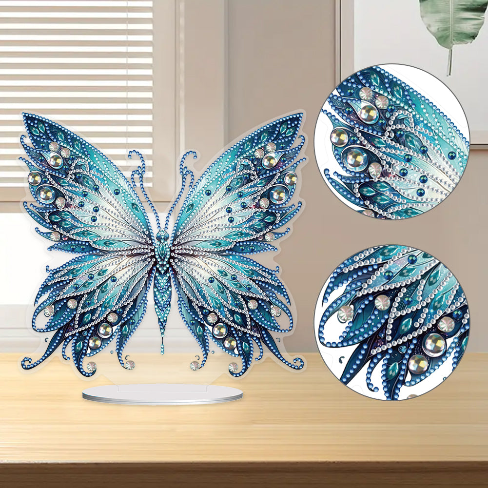 Handmade Beauty Butterfly Desktop Diamond Art Kits for Home Office Desktop Decor