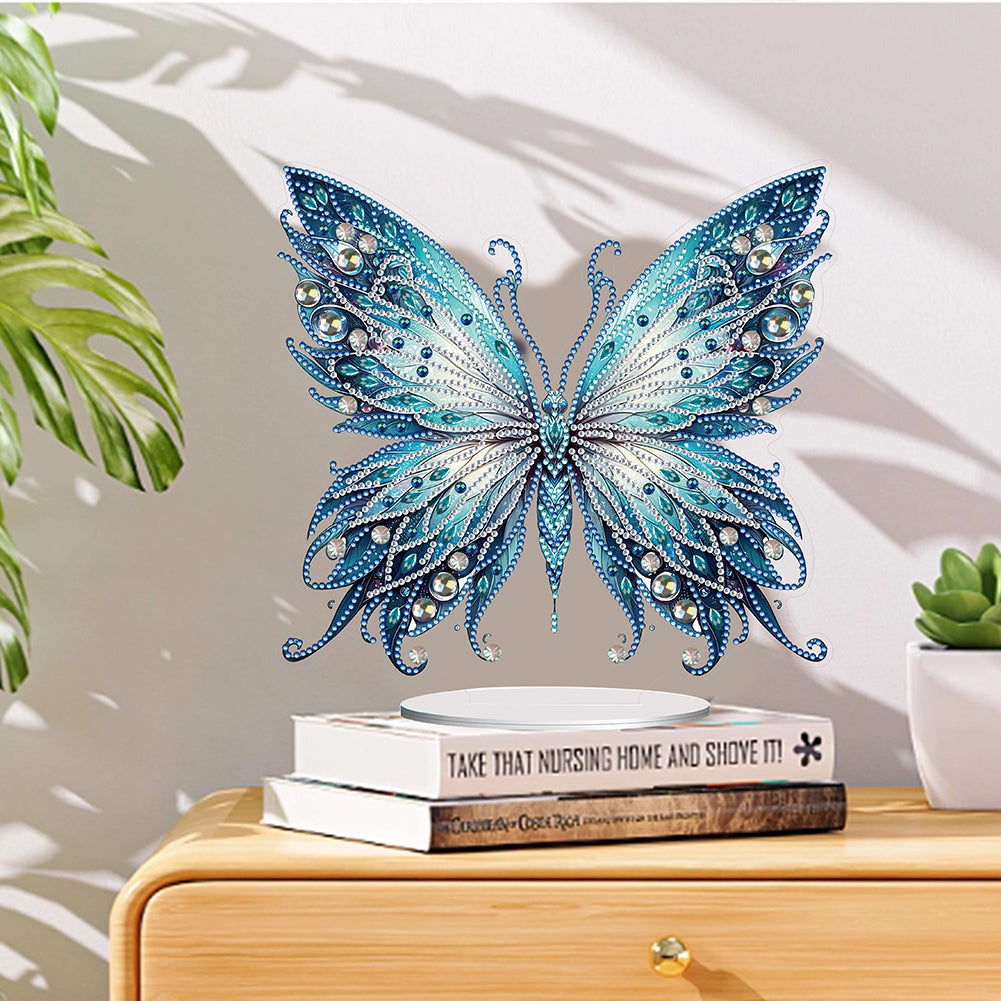 Handmade Beauty Butterfly Desktop Diamond Art Kits for Home Office Desktop Decor