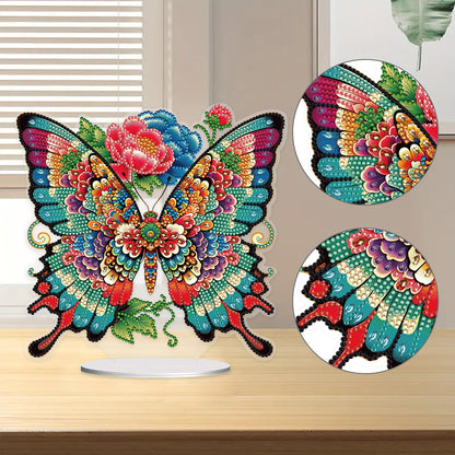 Handmade Beauty Butterfly Desktop Diamond Art Kits for Home Office Desktop Decor