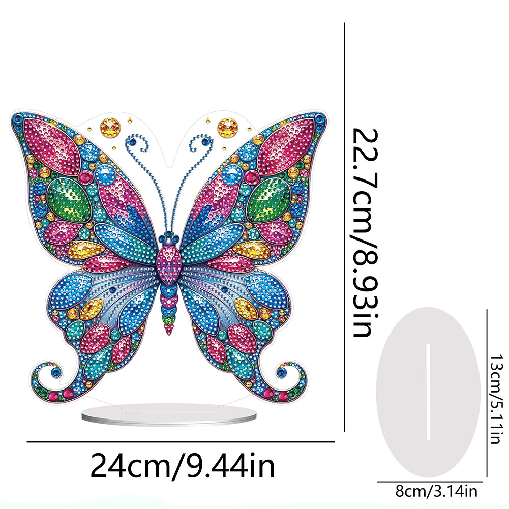 Handmade Beauty Butterfly Desktop Diamond Art Kits for Home Office Desktop Decor