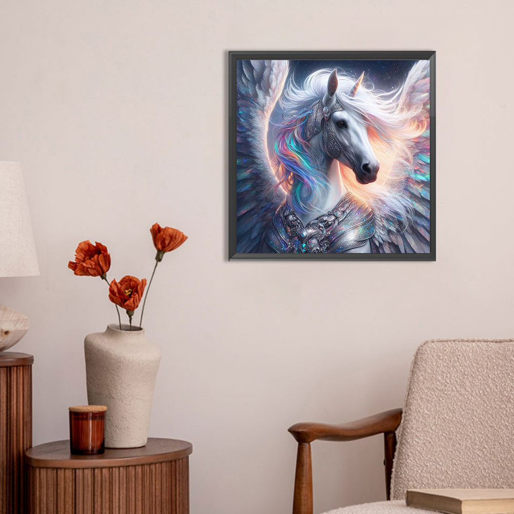 Colorful Unicorn - Full Round Drill Diamond Painting 30*30CM