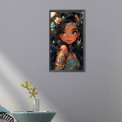 Girl - Full Round Drill Diamond Painting 30*60CM