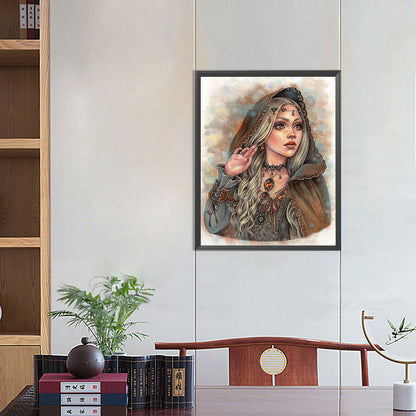 Blonde Girl - Full Round Drill Diamond Painting 40*50CM