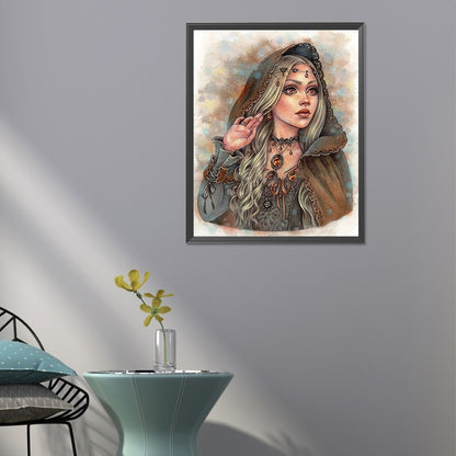 Blonde Girl - Full Round Drill Diamond Painting 40*50CM