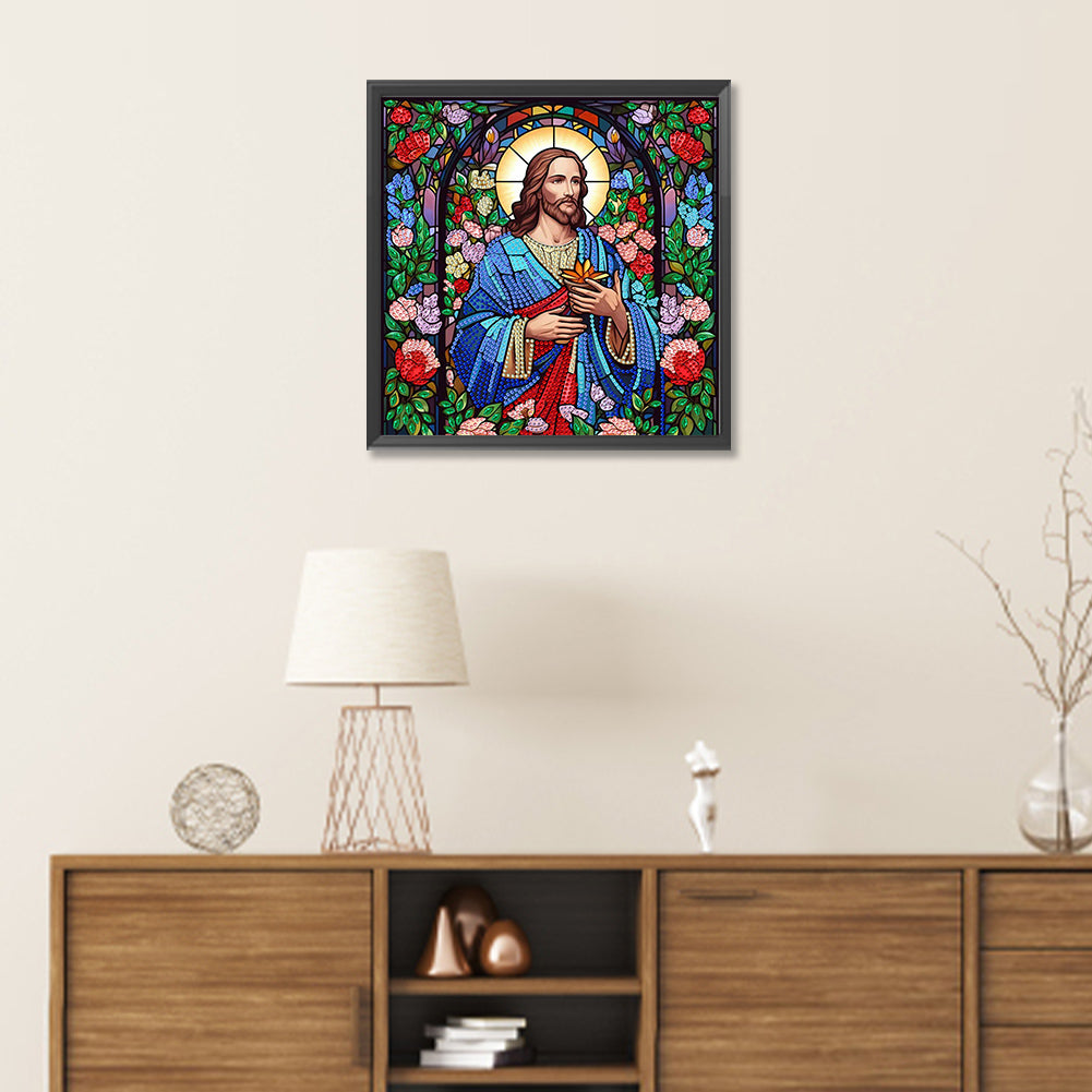 Glass Painting Jesus - Special Shaped Drill Diamond Painting 30*30CM