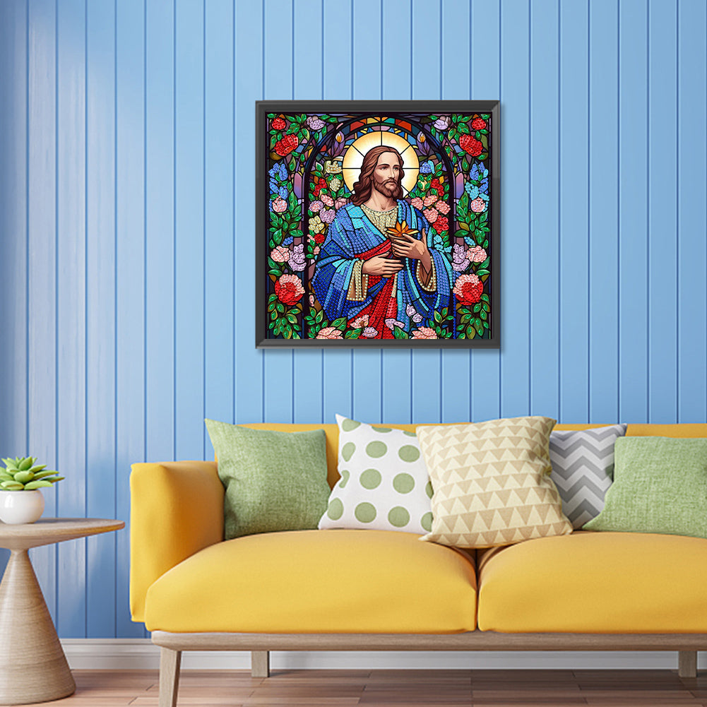 Glass Painting Jesus - Special Shaped Drill Diamond Painting 30*30CM