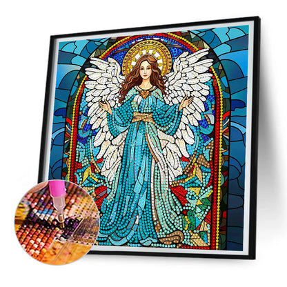 Virgin Mary On Glass - Special Shaped Drill Diamond Painting 30*30CM