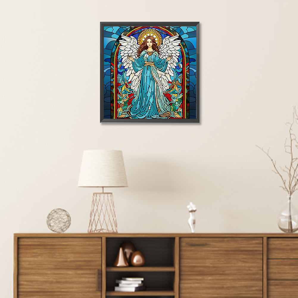 Virgin Mary On Glass - Special Shaped Drill Diamond Painting 30*30CM