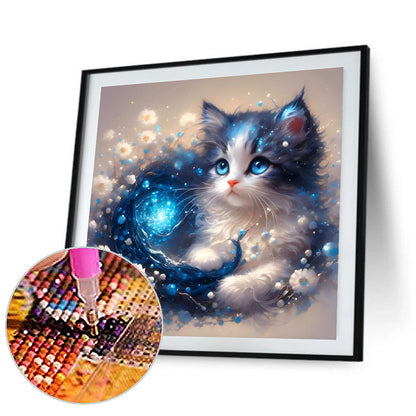Flowers And Kittens - Full Round Drill Diamond Painting 30*30CM