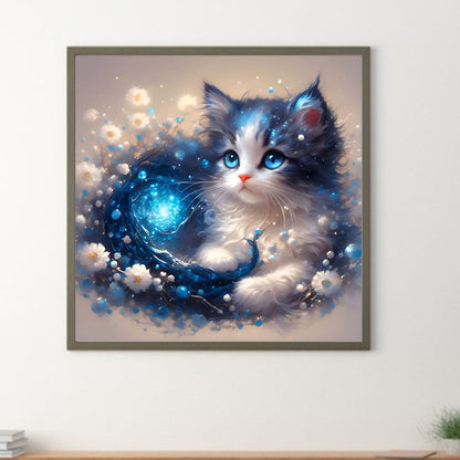 Flowers And Kittens - Full Round Drill Diamond Painting 30*30CM