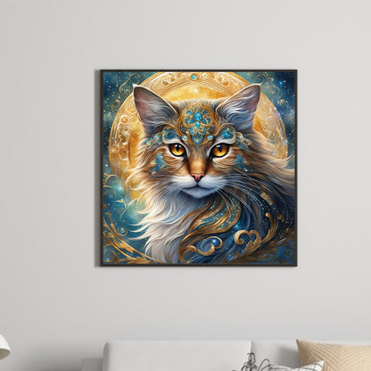 Gems And Mysterious Cats - Full Round Drill Diamond Painting 30*30CM