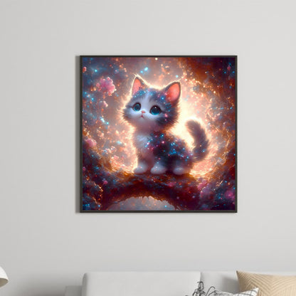 Beautiful Kitten - Full Round Drill Diamond Painting 30*30CM