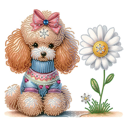 Teddy Dog - Special Shaped Drill Diamond Painting 35*30CM