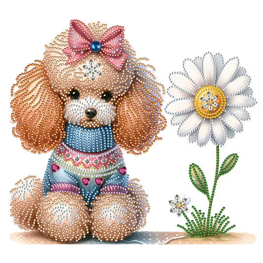 Teddy Dog - Special Shaped Drill Diamond Painting 35*30CM