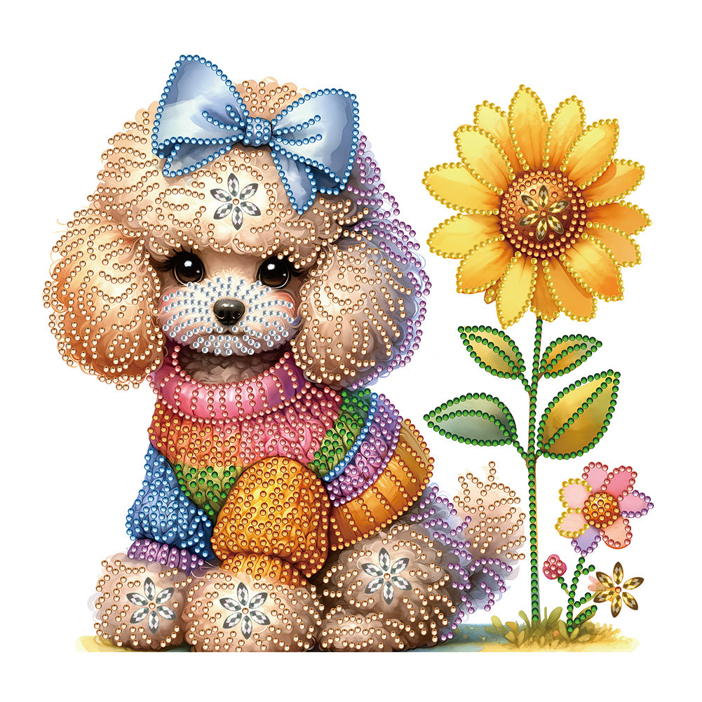 Teddy Dog - Special Shaped Drill Diamond Painting 35*30CM