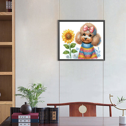 Teddy Dog - Special Shaped Drill Diamond Painting 35*30CM