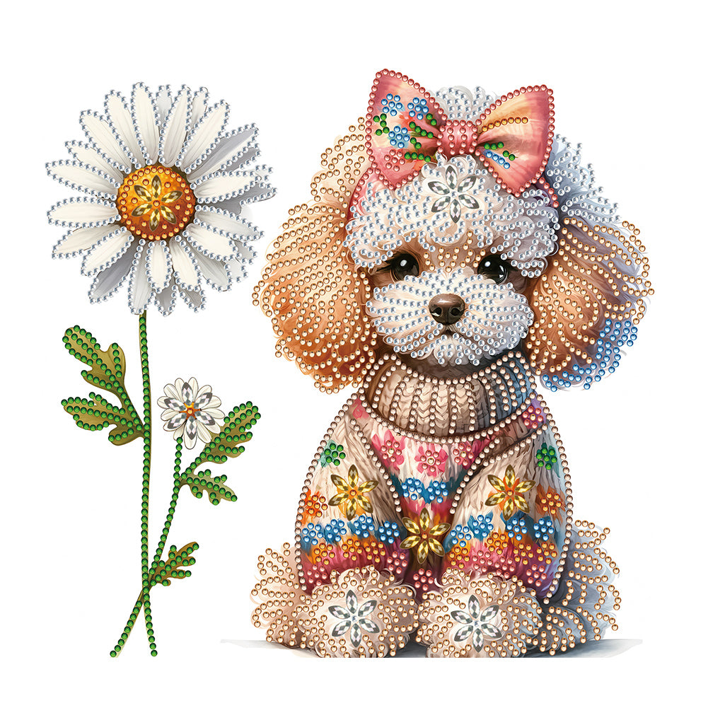 Teddy Dog - Special Shaped Drill Diamond Painting 35*30CM