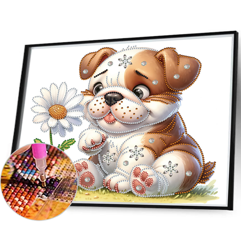 Bulldog - Special Shaped Drill Diamond Painting 35*30CM