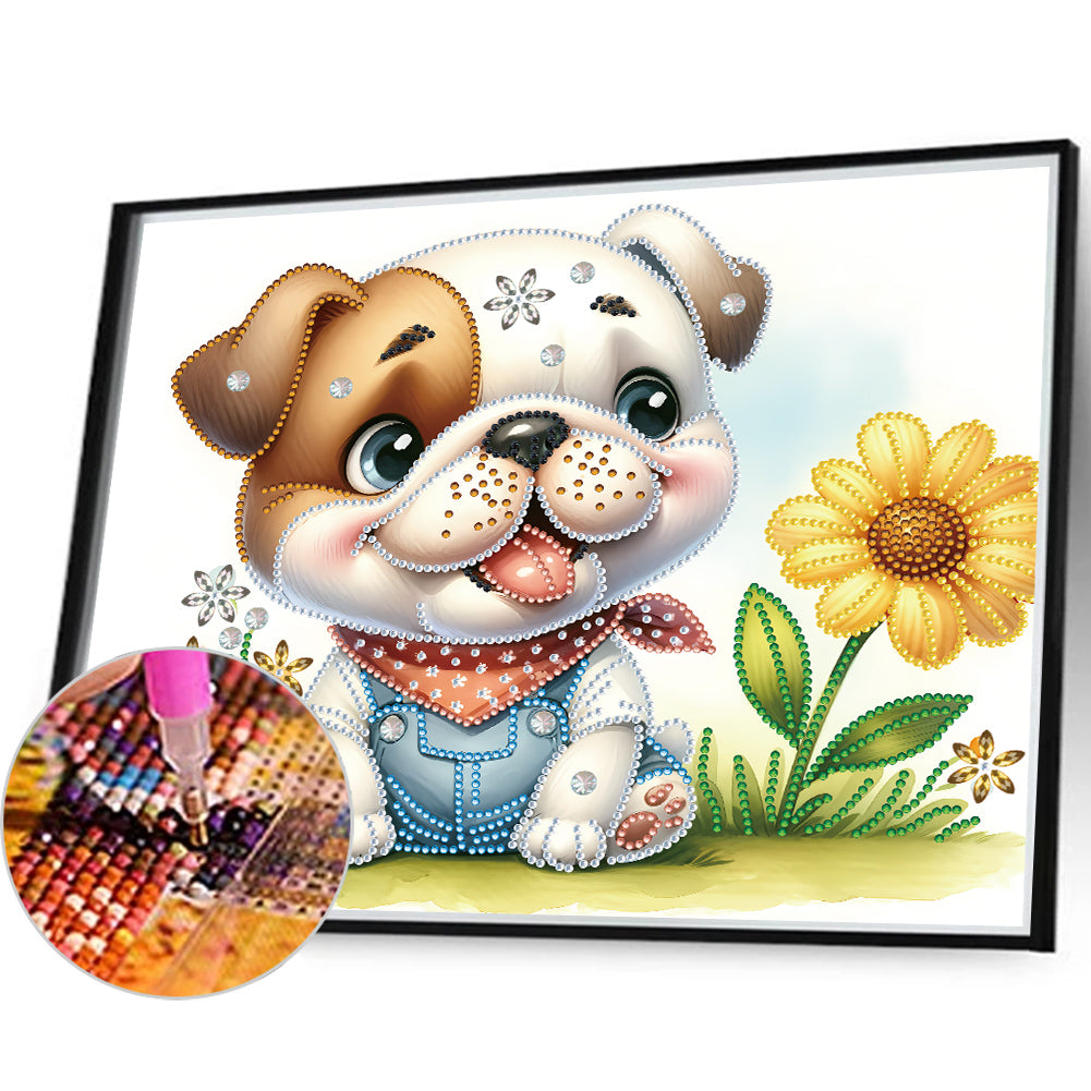 Bulldog - Special Shaped Drill Diamond Painting 35*30CM