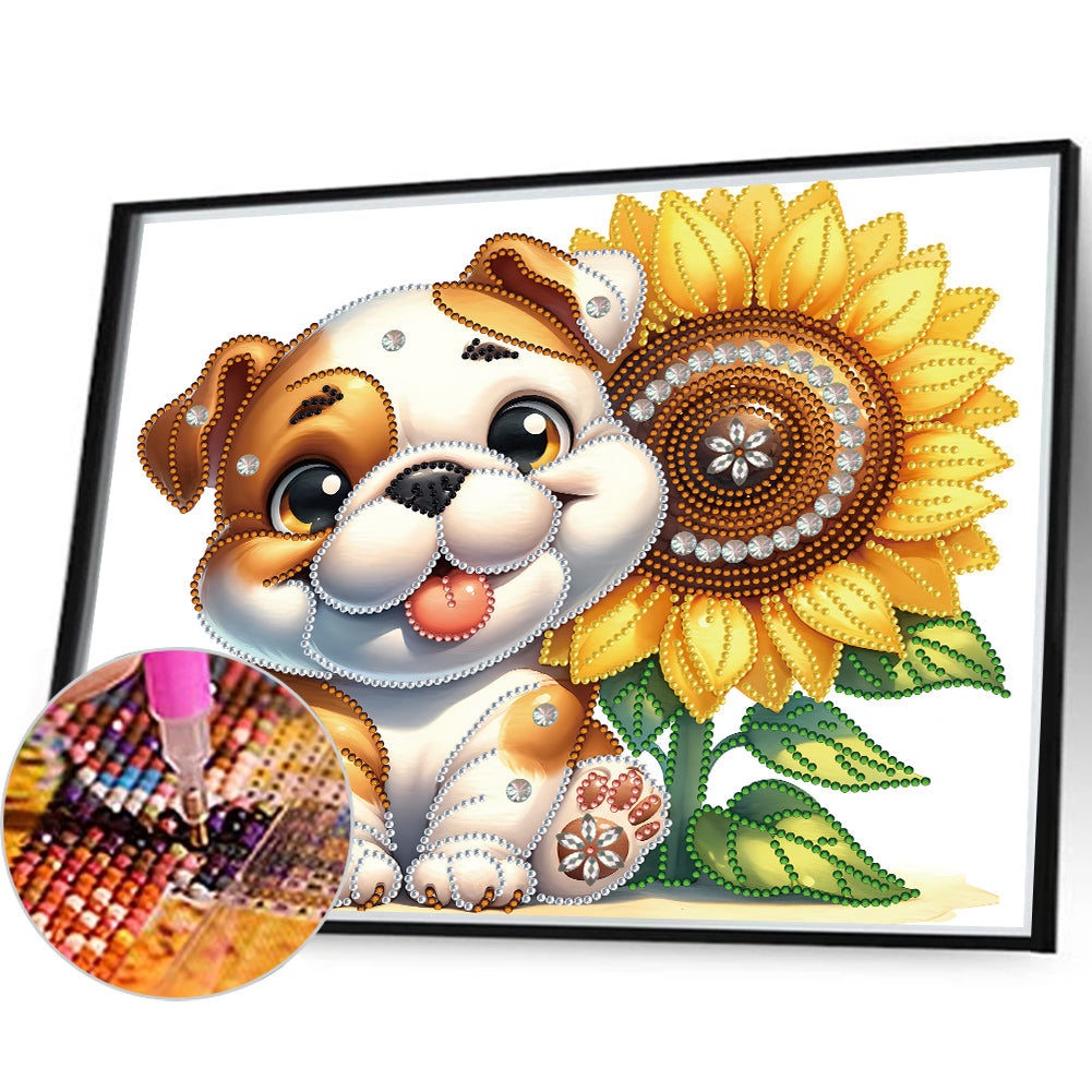 Bulldog - Special Shaped Drill Diamond Painting 35*30CM