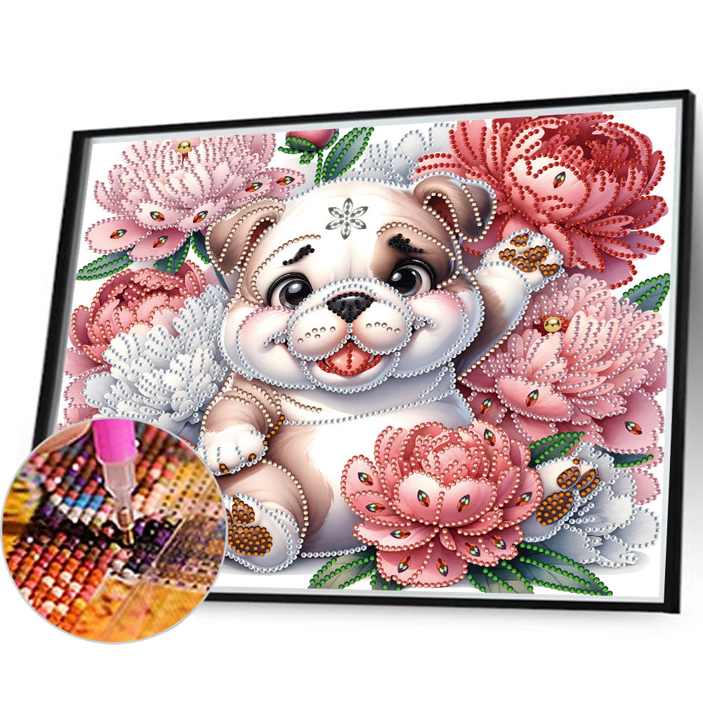 Bulldog - Special Shaped Drill Diamond Painting 35*30CM