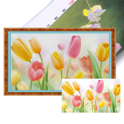 Morning Tulips - 11CT Stamped Cross Stitch 105*61CM