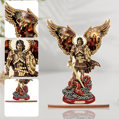 Special Shape Desktop Diamond Art Kits Knight Angel Desktop Decor (Knight Angel)