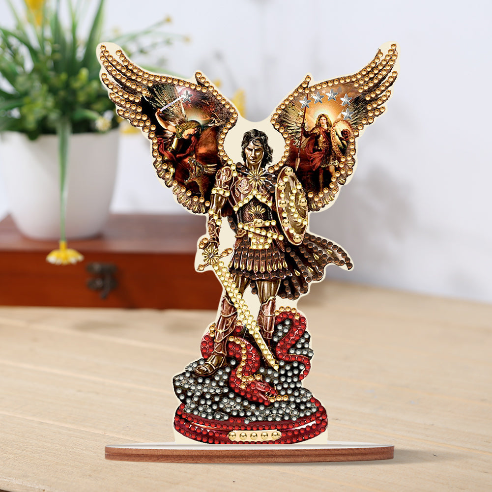 Special Shape Desktop Diamond Art Kits Knight Angel Desktop Decor (Knight Angel)