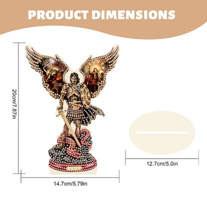 Special Shape Desktop Diamond Art Kits Knight Angel Desktop Decor (Knight Angel)