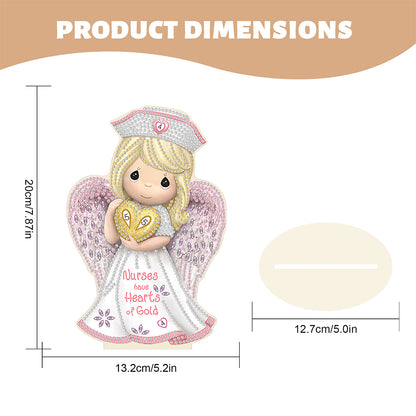 Special Shape Desktop Diamond Art Kits Nurse Angel Desktop Art (Nurse Angel)