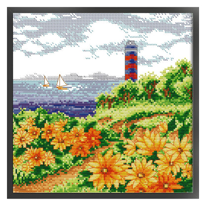 Korean Scenery (2) Summer - 14CT Stamped Cross Stitch 29*29CM(Joy Sunday)