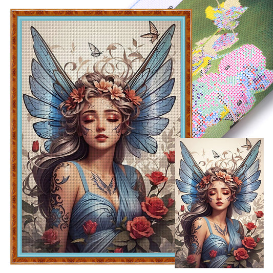 Butterfly Girl - 14CT Stamped Cross Stitch 40*60CM