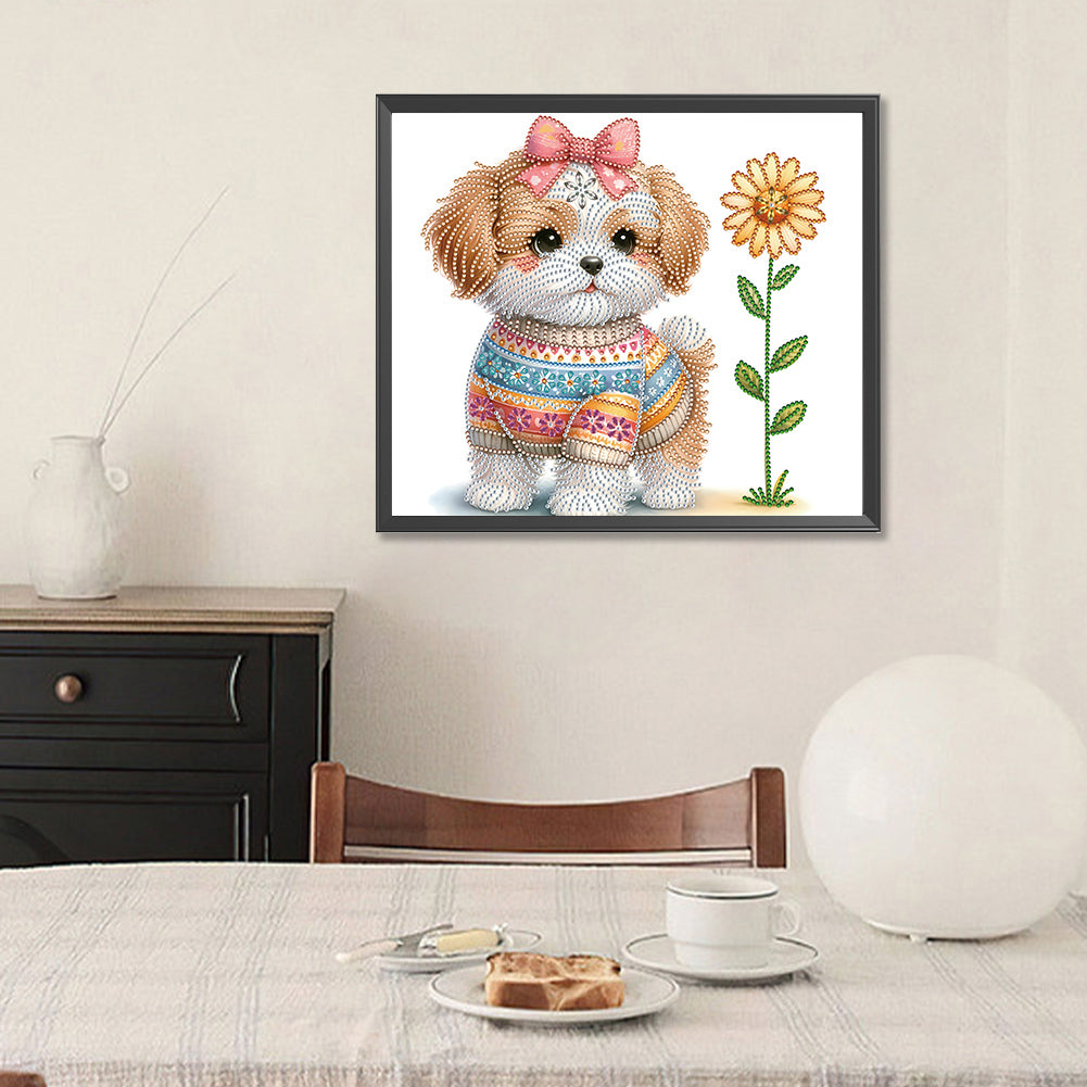 Maltese Puppy - Special Shaped Drill Diamond Painting 35*30CM