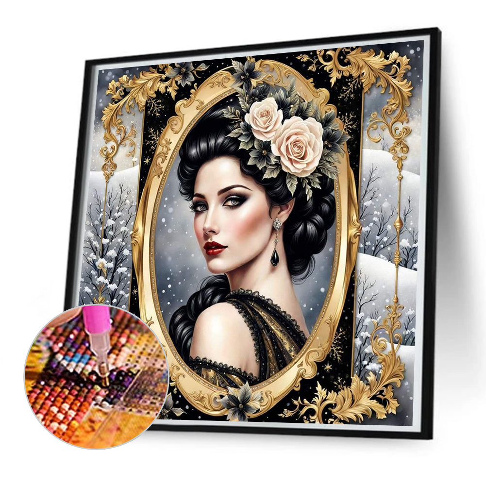 Noble Lady - Full Round Drill Diamond Painting 50*50CM