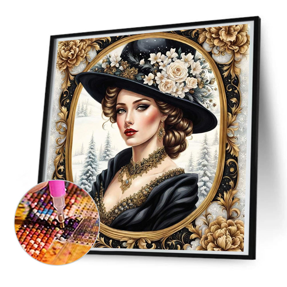 Noble Lady - Full Round Drill Diamond Painting 50*50CM
