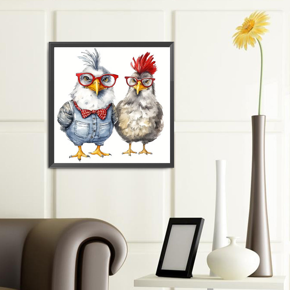 Funny Chicken - Full Round Drill Diamond Painting 40*40CM