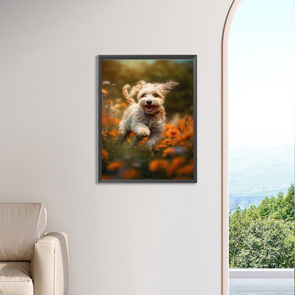 Running Puppy - Full Square Drill Diamond Painting 30*40CM