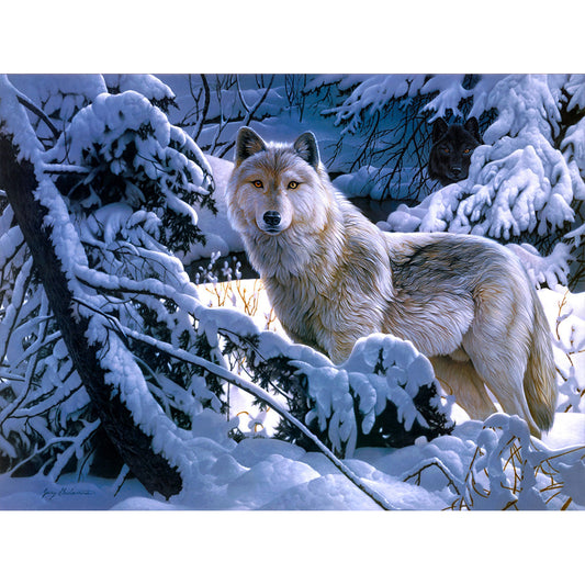 Wolf - Full Round Drill Diamond Painting 40*30CM